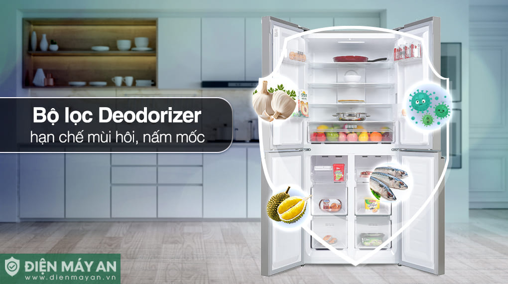 Tủ lạnh Sharp Inverter 362 lít Multi Door SJ-FX420VG-BK